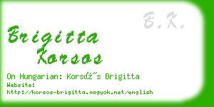 brigitta korsos business card